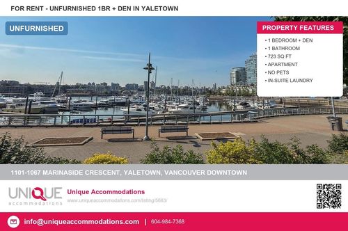 1101-1067 Marinaside Cres, Vancouver, BC, V6Z3A4 | Card Image