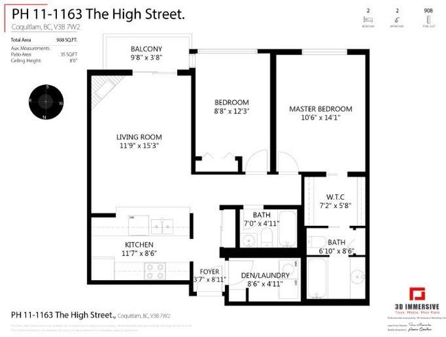 PH11 - 1163 The High Street, Condo with 2 bedrooms, 2 bathrooms and 1 parking in Coquitlam BC | Image 28