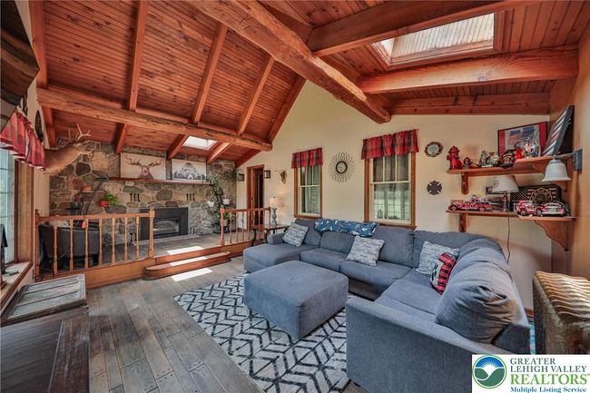 Living room, stone fireplace | Image 4