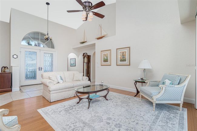 Living room with soaring ceilings and plant shelves - light and airy room | Image 8