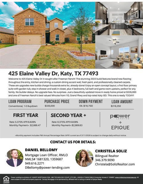 425 Elaine Valley Drive, Katy, TX, 77493 | Card Image