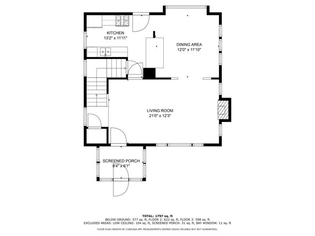 Main level floor plan: Living room, kitchen, formal dining, storage and porch | Image 29
