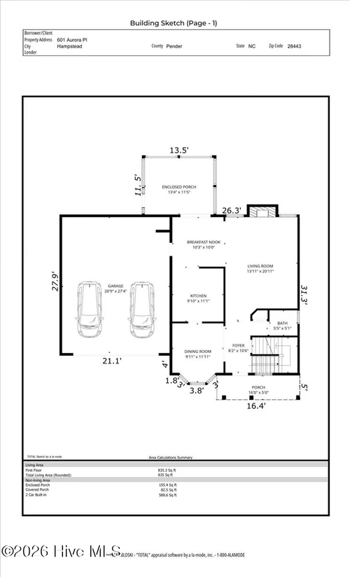 601 Aurora Pl, Hampstead, NC, 28443-0110 | Card Image