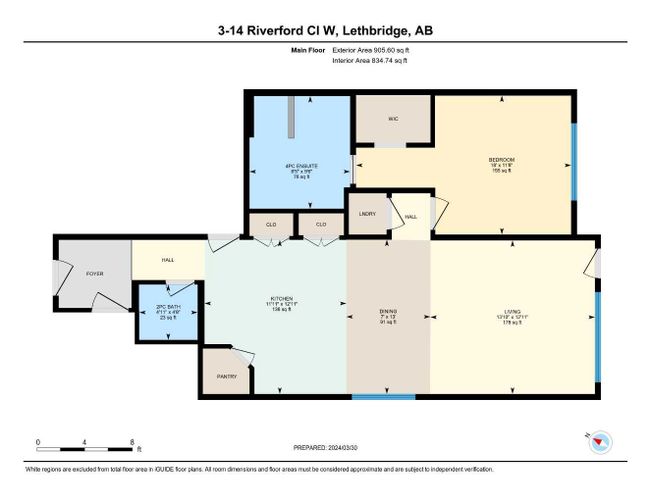 3 - 14 Riverford Close W, Home with 1 bedrooms, 1 bathrooms and 2 parking in Lethbridge AB | Image 22