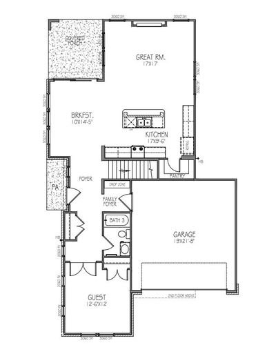 First Floor Plan - Structural options added include: fireplace, 4th bedroom and 3rd full bathroom | Image 2