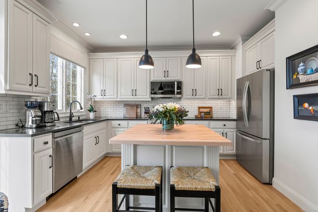 New butcher block counter top on center island | Image 8