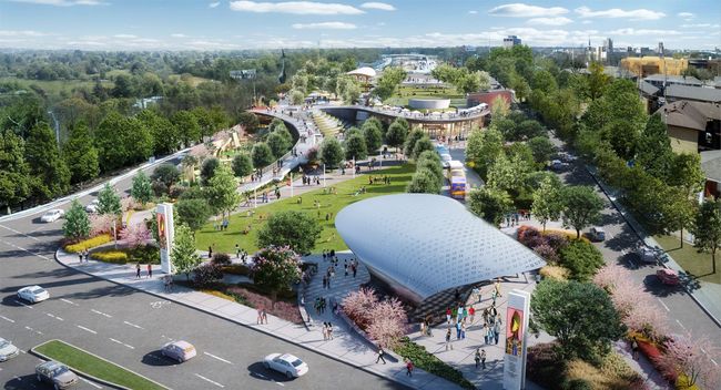 Southern Gateway Deck Park over Hwy 35 (currently under construction) | Image 28