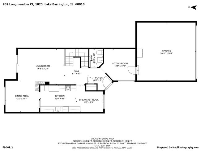 1025 - 982 Longmeadow Ct, Townhouse with 3 bedrooms, 4 bathrooms and 2 parking in Lake Barrington IL | Image 57