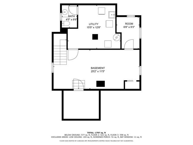 Lower Level floor plan: Family room, 4th bedroom, bathroom and laundry room | Image 31