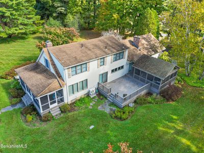 12 Bishop Estate Road - aerial of 12 Bishop Estate Road - an incredible home and property to enjoy in the heart of Lenox | Image 2