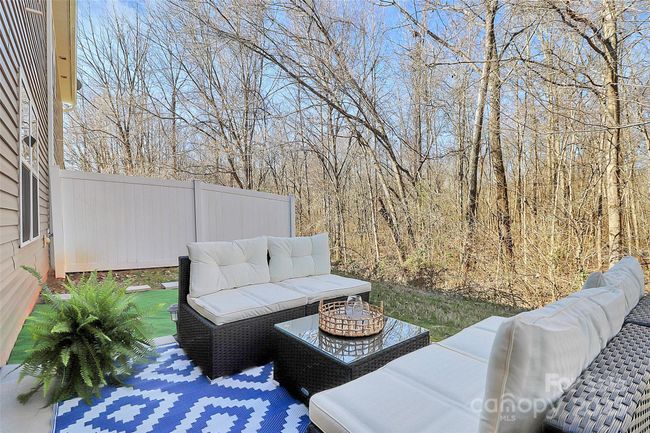 Quiet, large, PRIVATE back yard patio backing up to woods. | Image 13