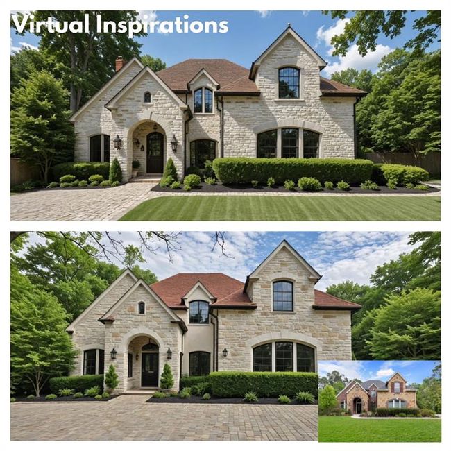 A Custom neighborhood offers many choices. When not finding your next dream home consider the endless possibilities of a "custom remodel". Photo represents VIRTUAL remodel of exterior using acid washing, German smear and paint. | Image 44
