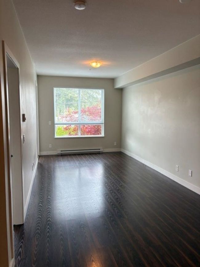 Unfurnished room with dark wood-style floors, baseboard heating, and baseboards | Image 5
