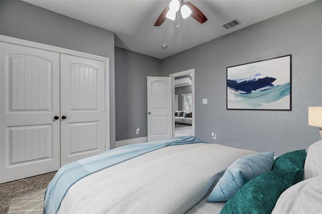 another angle of primary suite digitally staged | Image 16