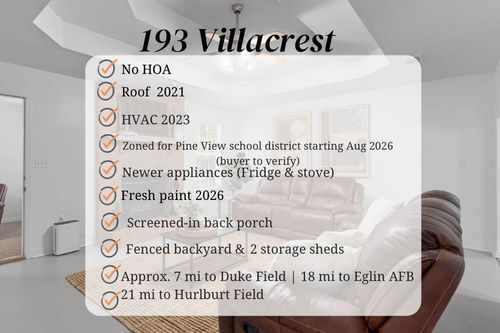 193 Villacrest Dr, Crestview, FL, 32536-4262 | Card Image