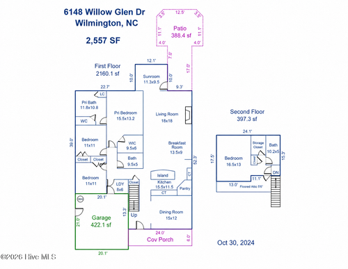 6148 Willow Glen Dr, Wilmington, NC, 28412-3661 | Card Image