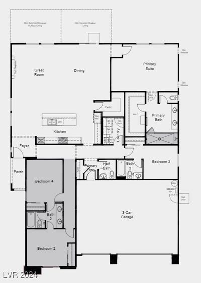 Structural options include: bedroom 4 in lieu of media room, gourmet kitchen, 8' interior doors, super shower at primary bath. | Image 2