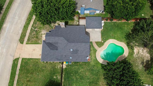 View from above of property featuring a pool | Image 24