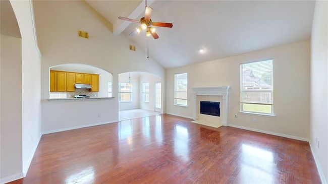 Large open living room with fireplace | Image 10