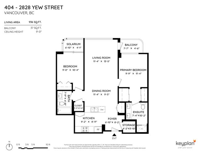 404 - 2828 Yew Street, Condo with 2 bedrooms, 2 bathrooms and 1 parking in Vancouver BC | Image 2