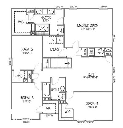 Floor Plan - Structural Options Added Include: 4th bedroom layout, large walk-in shower in primary bathroom, and dual sink vanity. | Image 3