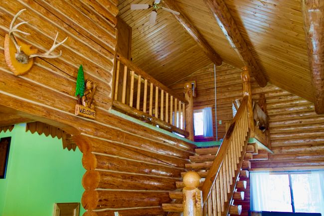Stairway featuring high vaulted ceiling, beam ceiling, and wood ceiling | Image 48