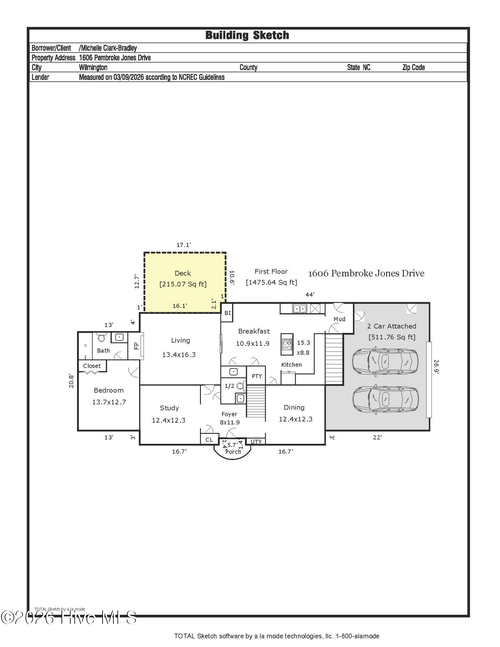 1606 Pembroke Jones Dr, Wilmington, NC, 28405-4217 | Card Image