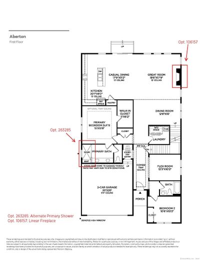 First Floor- this home features the Alternate Primary Shower, Linear Fireplace in Great Room. | Image 2