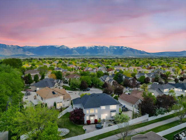 Aerial view at dusk with a residential view and a mountain view | Image 49