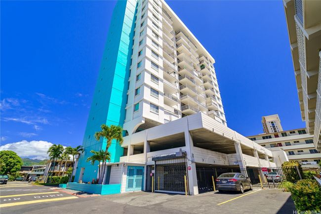 Iconic teal blue tower with security gate | Image 20