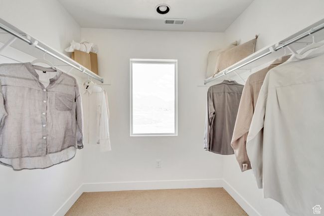 Spacious closet with carpet floors | Image 10