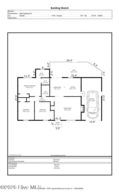 608 Calabash Dr, Hubert, NC, 28539-4375 | Card Image