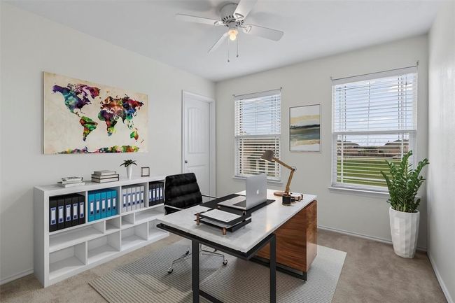 2nd bedroom virtually staged as office | Image 20
