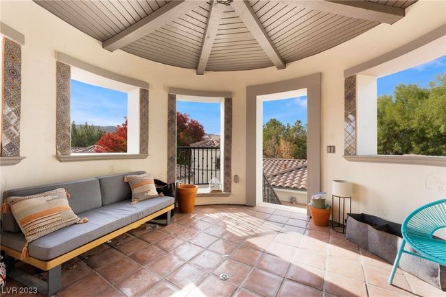 Portico over-looking the courtyard, mountain views, entrance into the casita | Image 21