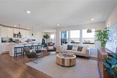 Living room featuring hardwood / wood-style floors | Image 2