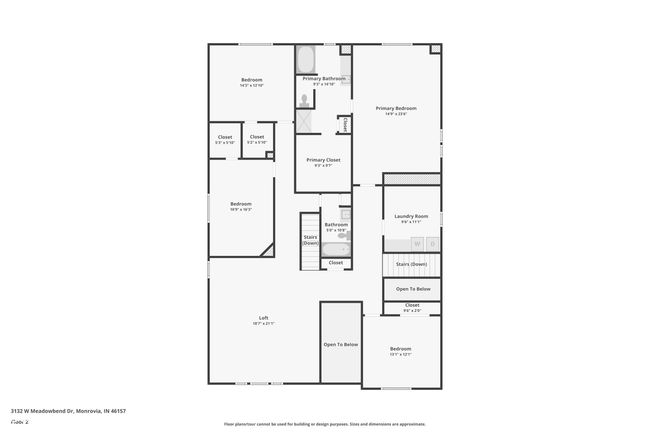 3132 W Meadowbend Dr, House other with 4 bedrooms, 3 bathrooms and null parking in Monrovia IN | Image 77