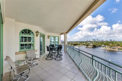 Covered balcony with views of Intracoastal, Las Olas, and City of Fort Lauderdale. (Balcony 1 of 3) | Image 3