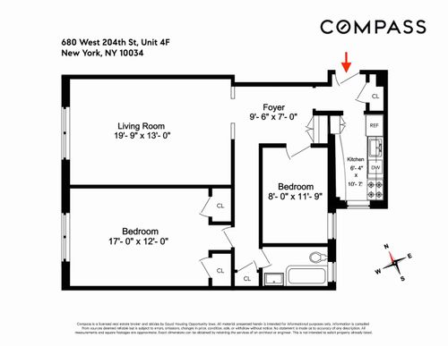 4f-680 W 204th St, New York, NY, 10034-3004 | Card Image