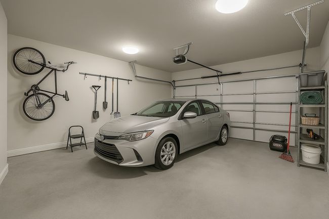 Garage featuring a garage door opener and baseboards | Image 22