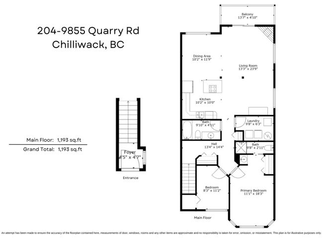 204 - 9855 Quarry Road, Townhouse with 2 bedrooms, 2 bathrooms and 2 parking in Chilliwack BC | Image 5