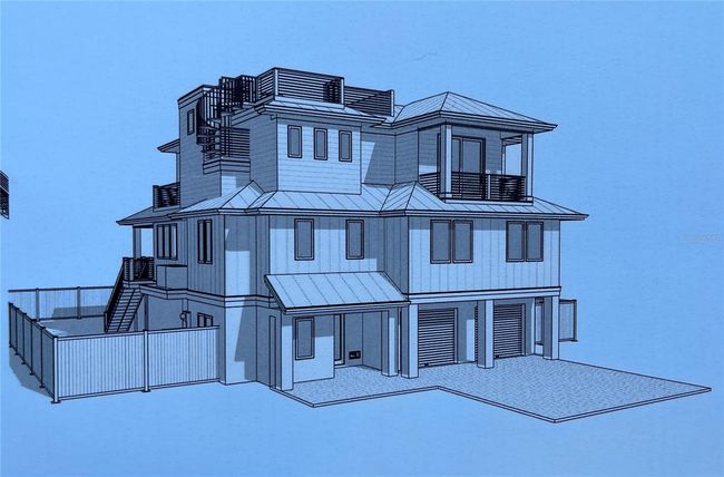 Rendering of front elevation, 4 bedroom home with plans in place | Image 5