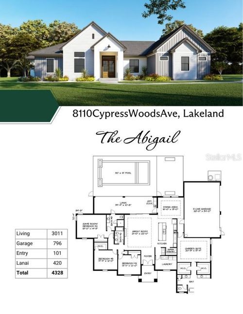 8110 Cypress Woods Ave, Lakeland, FL, 33809-1743 | Card Image