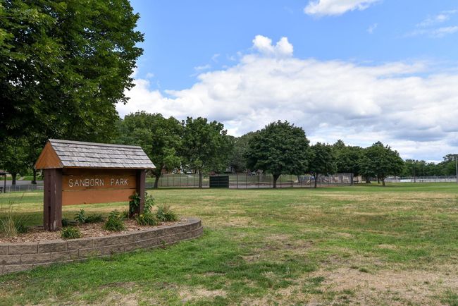 Sanborn Park just down the street! ball fields, ice skating, horseshoe pits, covered picnic building for gatherings, sledding hills, and more! | Image 45