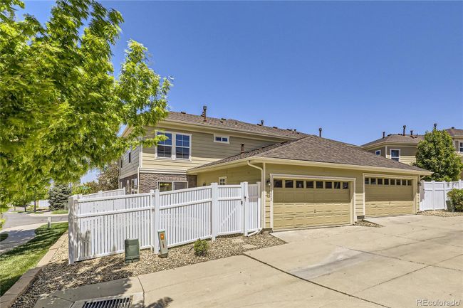 Back of Unit Showing 2 Car Garage and Fence/Gate to Yard | Image 28