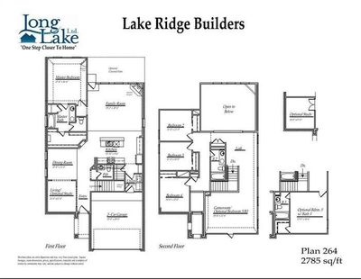 Plan 264 features 4 bedrooms, 3 full baths, 1 half bath and over 2, 700 square feet of living space. | Image 2