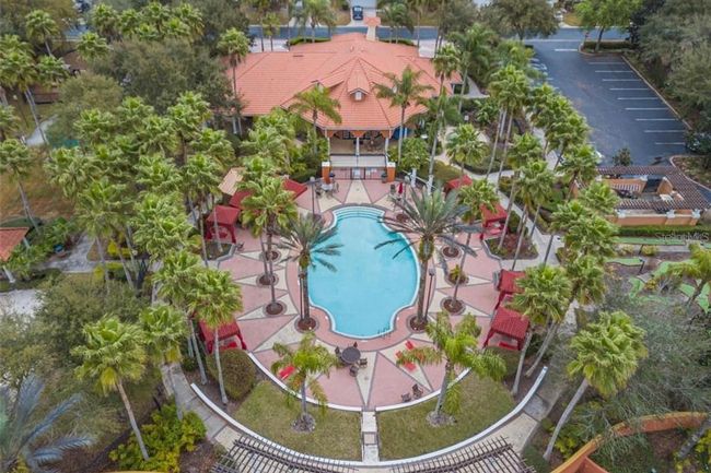 Aerial view of clubhouse and pool | Image 57