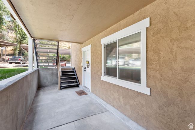 View of patio featuring stairs | Image 7