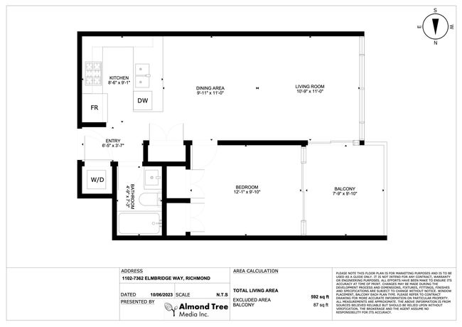 1102 - 7362 Elmbridge Way, Condo with 1 bedrooms, 1 bathrooms and 1 parking in Richmond BC | Image 21