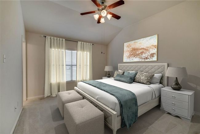 Primary bedroom, virtually staged. | Image 13