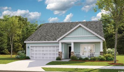 Craftsman house with a front yard, a porch, and a garage | Image 1